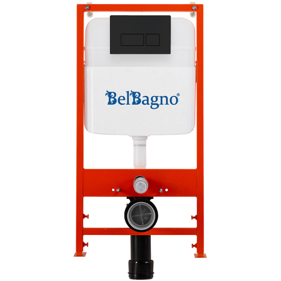 Инсталляция BelBagno BB026/BB044NERO с Черной матовой клавишей смыва Инсталляция BelBagno BB026/BB044NERO с Черной матовой клавишей смыва