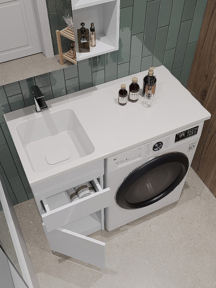 Тумба под раковину Orange Sistema 100 ST-40TUW Белая глянцевая Тумба под раковину Orange Sistema 100 ST-40TUW Белая глянцевая