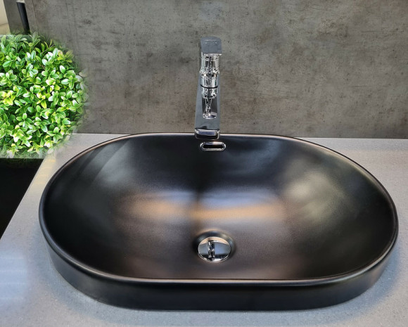 Раковина CeramaLux 60 5006CMB Черная матовая
