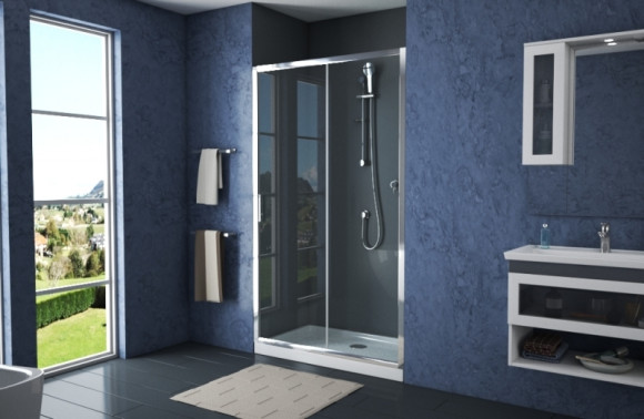Душевая дверь Bravat Drop 120 BD120.4100A профиль Хром стекло прозрачное Душевая дверь Bravat Drop 120 BD120.4100A профиль Хром стекло прозрачное