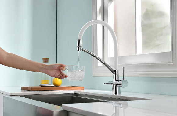 Смеситель для кухни Paulmark Siegen Si213111-CRw Хром Белый Смеситель для кухни Paulmark Siegen Si213111-CRw Хром Белый