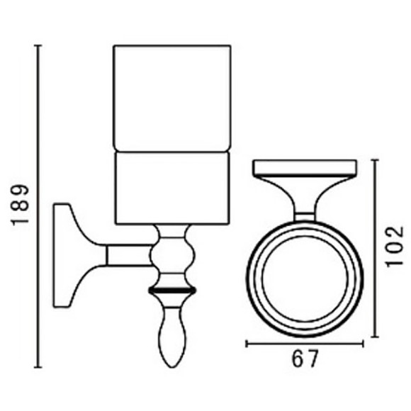 Стакан для зубных щеток Art&Max Bohemia AM-E-4268-Cr Хром Стакан для зубных щеток Art&Max Bohemia AM-E-4268-Cr Хром