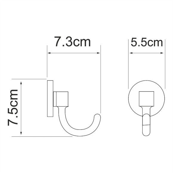 Крючок WasserKRAFT Rhein K-6223 Хром