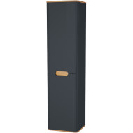 Шкаф пенал Vitra Sento 40 L 60856 подвесной с бельевое корзиной Антрацит матовый Шкаф пенал Vitra Sento 40 L 60856 подвесной с бельевое корзиной Антрацит матовый