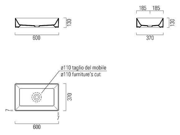 Раковина-чаша GSI Kube X 60 945311 Белая Раковина-чаша GSI Kube X 60 945311 Белая
