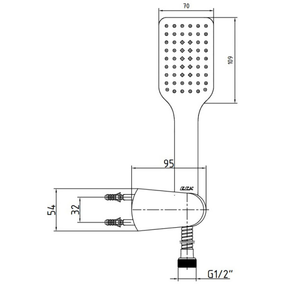 Душевой гарнитур E.C.A. Tiera 102117342EX Хром Душевой гарнитур E.C.A. Tiera 102117342EX Хром