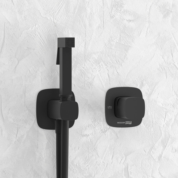 Гигиенический душ со смесителем WasserKRAFT Nuthe A9151.327.241.212 Черный матовый Гигиенический душ со смесителем WasserKRAFT Nuthe A9151.327.241.212 Черный матовый