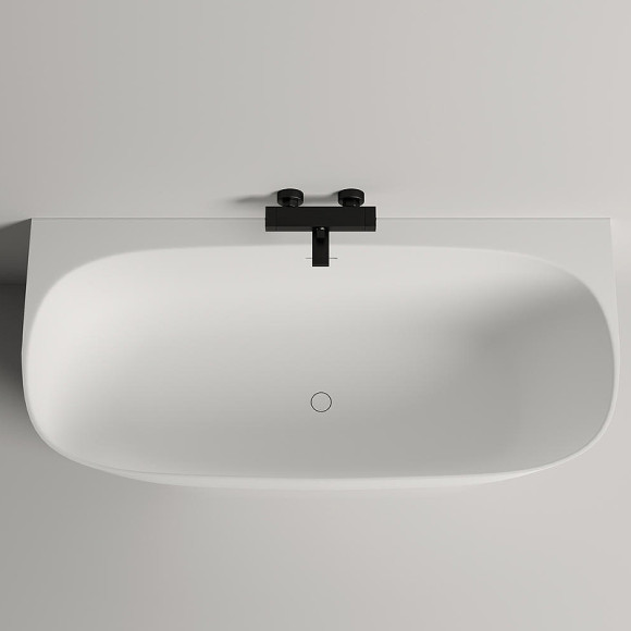 Ванна из искусственного камня Salini Sofia Wall 180х85 102523M Белая матовая Ванна из искусственного камня Salini Sofia Wall 180х85 102523M Белая матовая