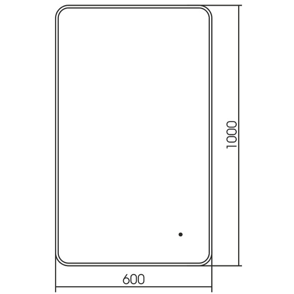 Зеркало Abber See 60 AG6112SCG с подсветкой Золото с бесконтактным выключателем и диммером
