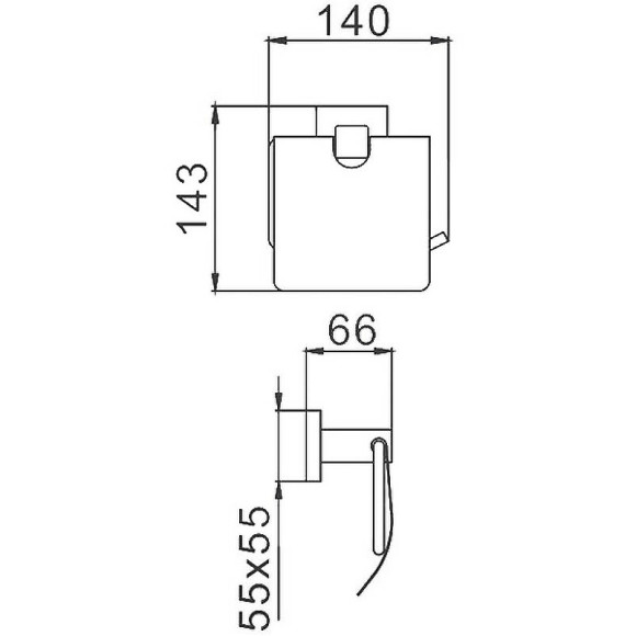 Держатель туалетной бумаги Haiba HB8903 с крышкой Черный матовый