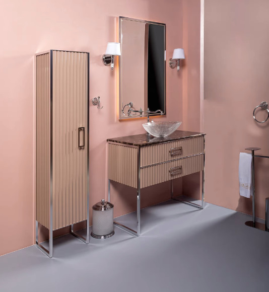 Тумба под раковину Boheme Armadi Art Monaco 100 867-100-CPCR Капучино Хром