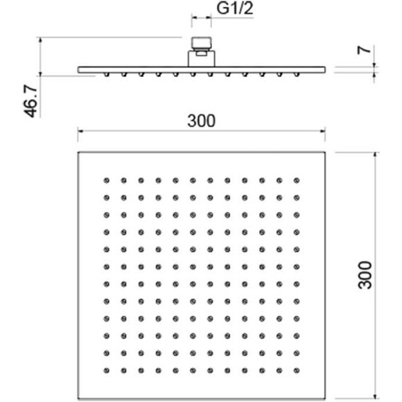 Верхний душ Aquatek AQ2078CR Хром