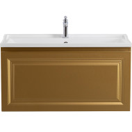 Тумба под раковину Cezares Giubileo 100 GIUBILEO-N-100-1C-SO-BORO-P подвесная Брашированное золото