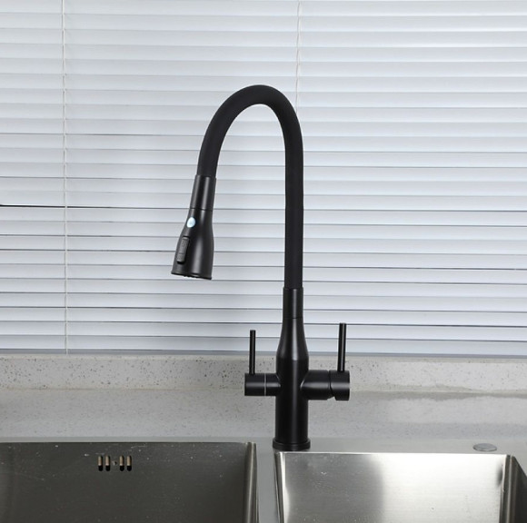 Смеситель для кухни Gappo G4399-66 Черный матовый