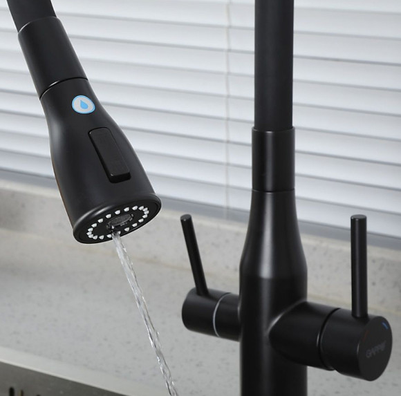 Смеситель для кухни Gappo G4399-66 Черный матовый