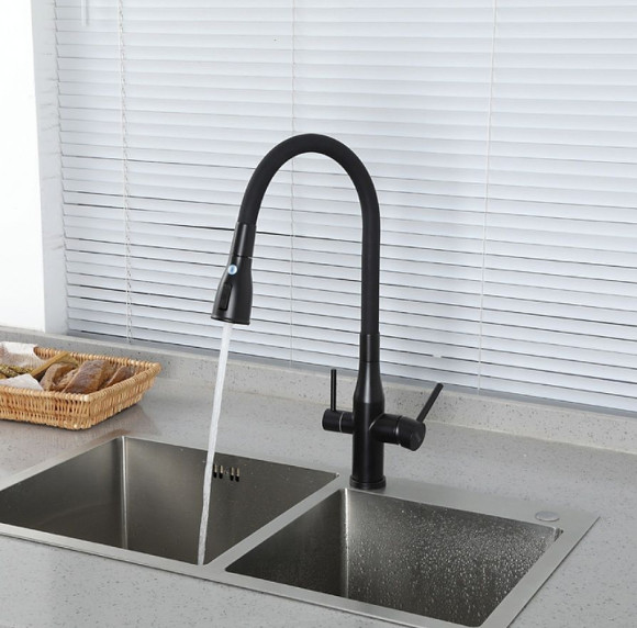 Смеситель для кухни Gappo G4399-66 Черный матовый