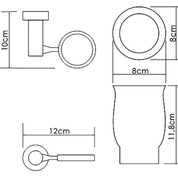 Стакан для зубных щеток WasserKRAFT K-24228 Хром Стакан для зубных щеток WasserKRAFT K-24228 Хром