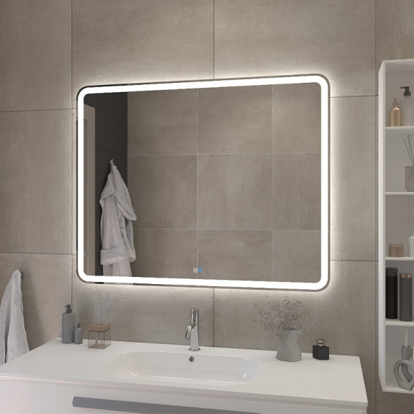 Зеркало Cezares Multicolore 100 CZR-SPC-MC-1000-800-RGB-TCH с подсветкой с сенсорным выключателем и функцией памяти