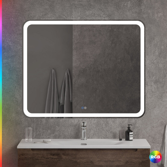 Зеркало Cezares Multicolore 100 CZR-SPC-MC-1000-800-RGB-TCH с подсветкой с сенсорным выключателем и функцией памяти