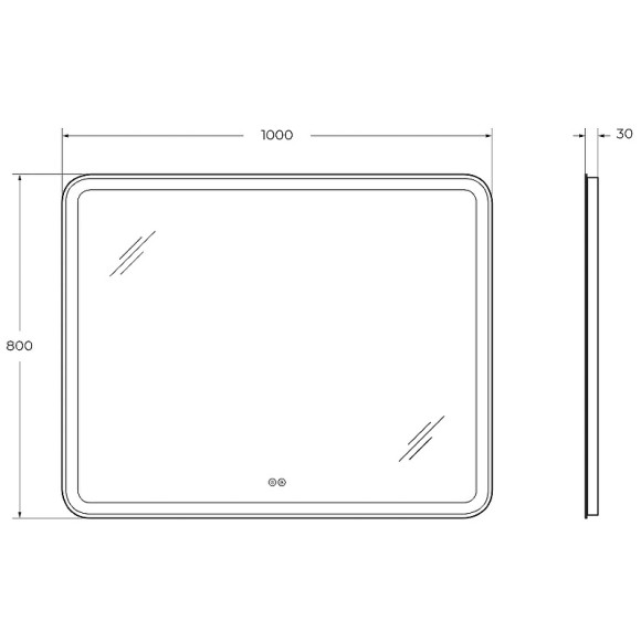 Зеркало Cezares Multicolore 100 CZR-SPC-MC-1000-800-RGB-TCH с подсветкой с сенсорным выключателем и функцией памяти