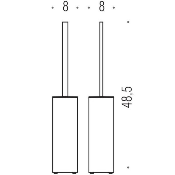 Ершик для унитаза Colombo Design Look B1606.NM Черный матовый