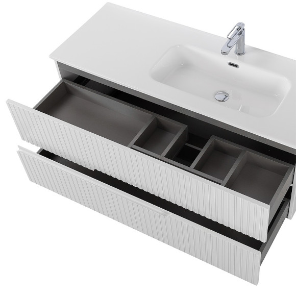 Тумба под раковину Cezares Duet-N 120 R DUET-N-1200-2C-SO-BL-R подвесная Bianco Lucido