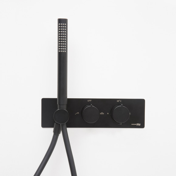 Смеситель для душа WasserKRAFT Elbe 7488 Thermo с термостатом Черный Смеситель для душа WasserKRAFT Elbe 7488 Thermo с термостатом Черный