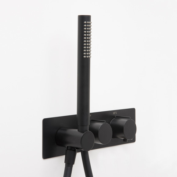 Смеситель для душа WasserKRAFT Elbe 7488 Thermo с термостатом Черный Смеситель для душа WasserKRAFT Elbe 7488 Thermo с термостатом Черный