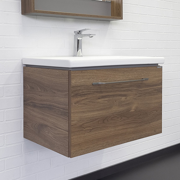 Тумба с раковиной Comforty Томари 70 00-00001279 подвесная Дуб тёмно-коричневый Тумба с раковиной Comforty Томари 70 00-00001279 подвесная Дуб тёмно-коричневый