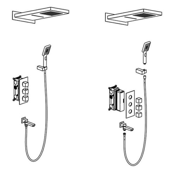Душевая система Timo Petruma SX-5079/00SM с термостатом Хром Душевая система Timo Petruma SX-5079/00SM с термостатом Хром