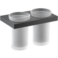 Стакан для зубных щеток Timo Petruma 15234/03 двойной Черный матовый