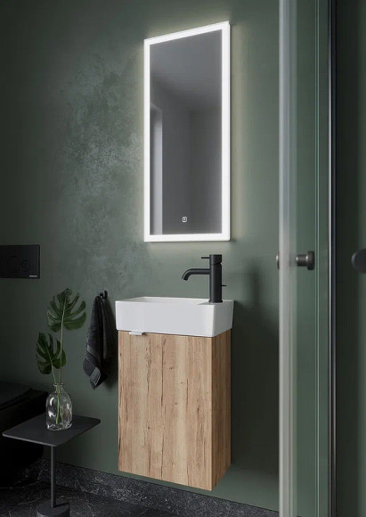 Тумба под раковину Sancos Mini 37 R MN35EGR подвесная Дуб Галифакс натуральный