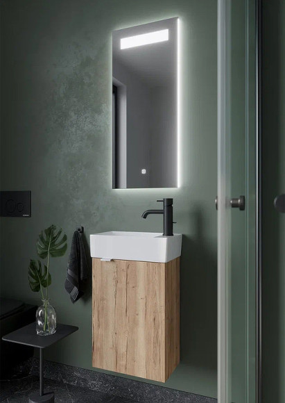 Тумба под раковину Sancos Mini 37 R MN35EGR подвесная Дуб Галифакс натуральный