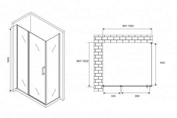 Душевой уголок Abber Sonnenstrand 100x100 AG04100S-S100 профиль Хром стекло прозрачное Душевой уголок Abber Sonnenstrand 100x100 AG04100S-S100 профиль Хром стекло прозрачное