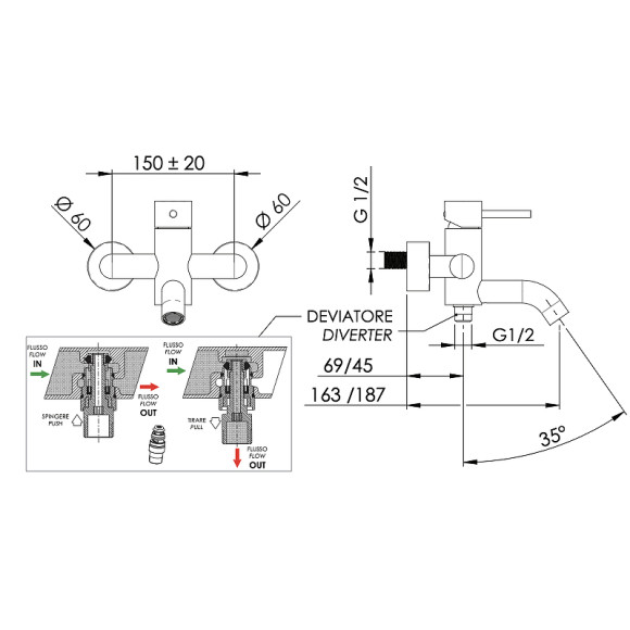 Смеситель для ванны Remer X-Style X05BG Золото брашированное Смеситель для ванны Remer X-Style X05BG Золото брашированное