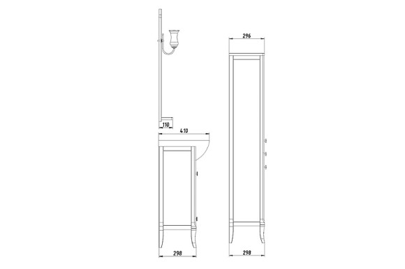 Тумба под раковину ASB-Woodline Салерно 65 9695 Антикварный орех Тумба под раковину ASB-Woodline Салерно 65 9695 Антикварный орех