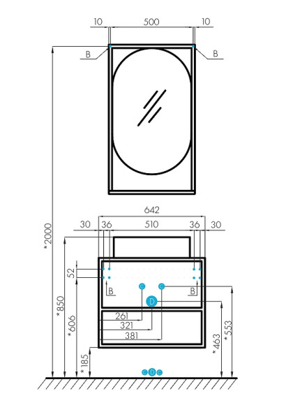 Тумба под раковину Aquaton Лофт Фабрик 65 1A242301LTDU0 подвесная Дуб эндгрейн