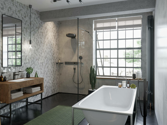 Мыльница Hansgrohe AddStoris 41746340 Шлифованный черный хром