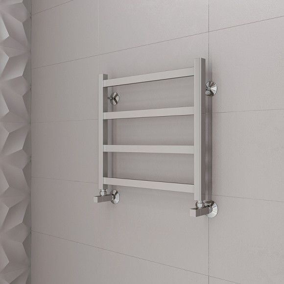 Водяной полотенцесушитель Terminus Ното П4 500x500 4670078544315 Хром, нижнее подключение, G 1/2" ВР