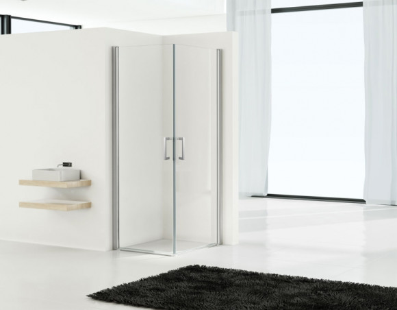 Душевой уголок Vincea Orta 80х80 VSS-1O8080CL профиль Хром стекло прозрачное