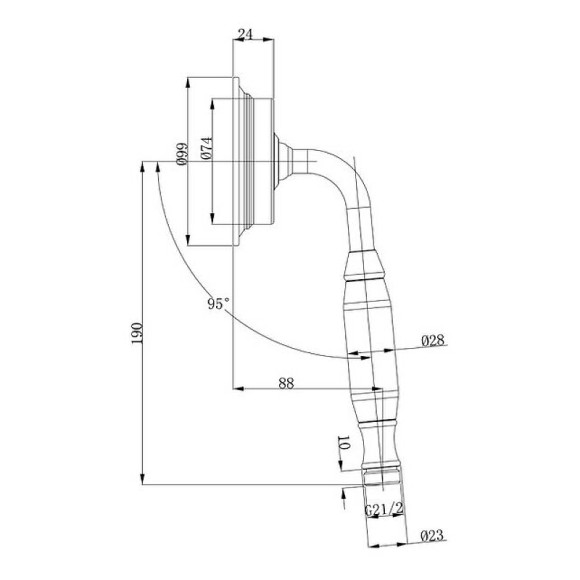 Ручной душ Caprigo Parts 99-505-crm Хром Ручной душ Caprigo Parts 99-505-crm Хром