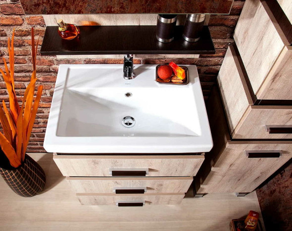 Тумба под раковину Бриклаер Техас 60 4627125412653 Дуб кантри Венге