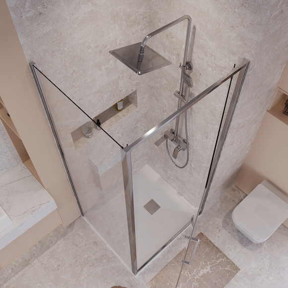 Душевой уголок Niagara Nova 90х80 NG-66-9A-A80-34 профиль Хром стекло прозрачное Душевой уголок Niagara Nova 90х80 NG-66-9A-A80-34 профиль Хром стекло прозрачное