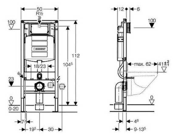 Комплект унитаза BelBagno Uno BB3105CHR/SC с инсталляцией Geberit Duofix Sigma UP320 111.300.00.5 с сиденьем Микролифт Комплект унитаза BelBagno Uno BB3105CHR/SC с инсталляцией Geberit Duofix Sigma UP320 111.300.00.5 с сиденьем Микролифт
