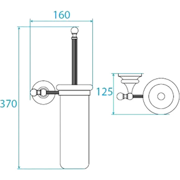 Ершик для унитаза Cezares Olimp-TB-02-M Бронза Ершик для унитаза Cezares Olimp-TB-02-M Бронза