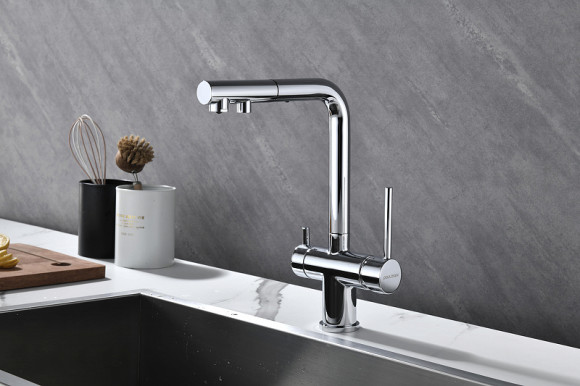 Смеситель для кухни Paulmark Serpentine Se213222-CR Хром Смеситель для кухни Paulmark Serpentine Se213222-CR Хром