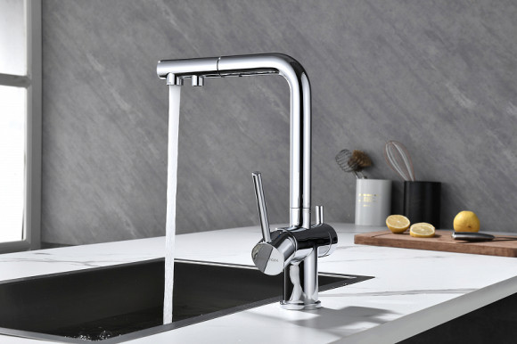 Смеситель для кухни Paulmark Serpentine Se213222-CR Хром Смеситель для кухни Paulmark Serpentine Se213222-CR Хром