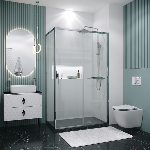 Душевой уголок Grossman Style 120х80 120.K33.05.1280.10.00 профиль Хром стекло прозрачное Душевой уголок Grossman Style 120х80 120.K33.05.1280.10.00 профиль Хром стекло прозрачное