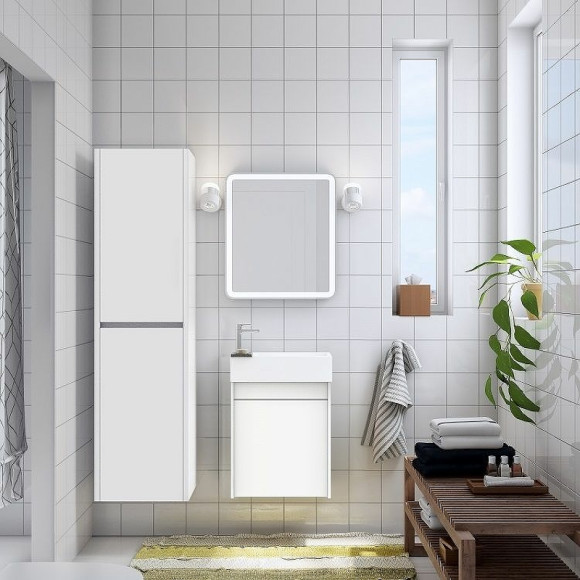 Шкаф пенал Art&Max Family-1500-2A-SO-BL подвесной Белый глянец Шкаф пенал Art&Max Family-1500-2A-SO-BL подвесной Белый глянец