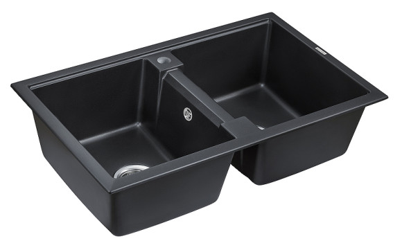Кухонная мойка Paulmark Tandem 80/2 PM238150-BLM Черный металлик Кухонная мойка Paulmark Tandem 80/2 PM238150-BLM Черный металлик